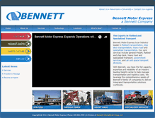 Tablet Screenshot of bennettmotorexpressllc.com